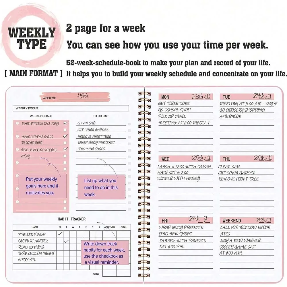 A5 Weekly Planner Coil Daily P - Planned Parenthood ulasan dan harga