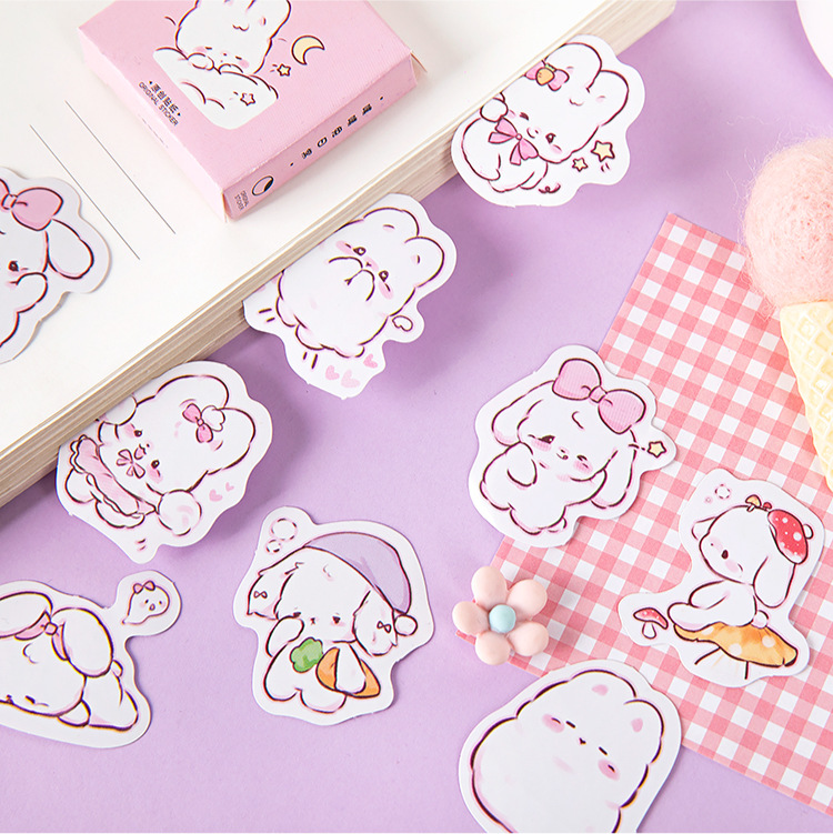 45 pcs/box Cute rabbit daily K - Planned Parenthood ulasan dan harga