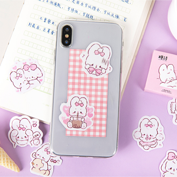 45 pcs/box Cute rabbit daily K - Planned Parenthood ulasan dan harga