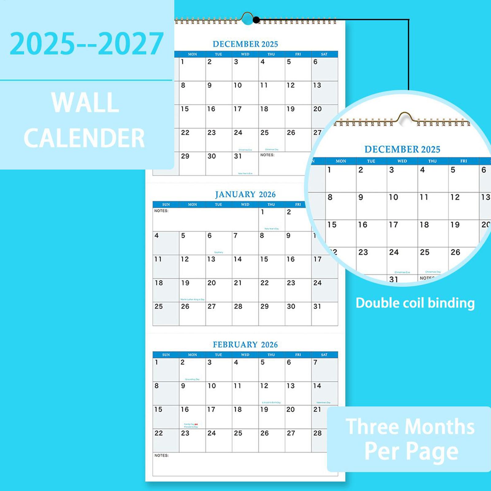 2026 Large Wall Calendar 3 Mon - Planned Parenthood ulasan dan harga