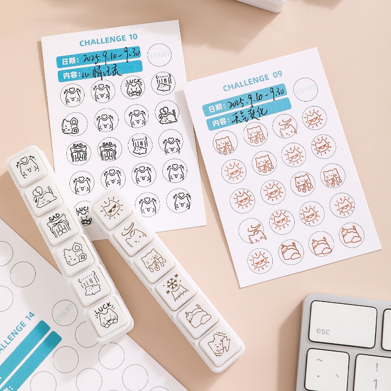 Cute Cat Emoji Stamp Daily Lif - Planned Parenthood ulasan dan harga